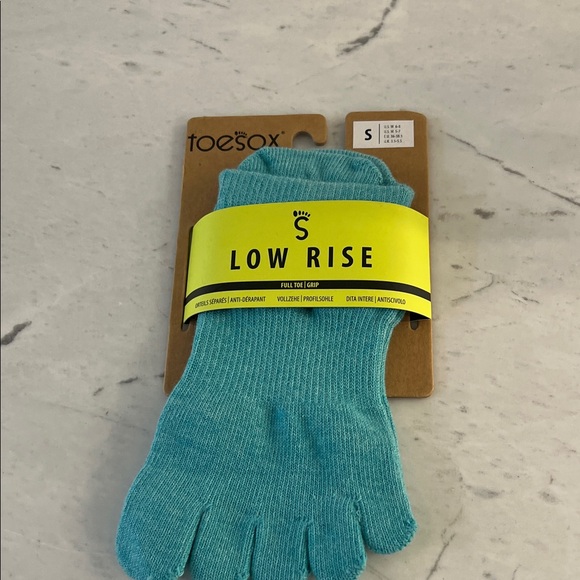 ToeSox Turquoise Low Rise Toe Socks - Picture 1 of 2